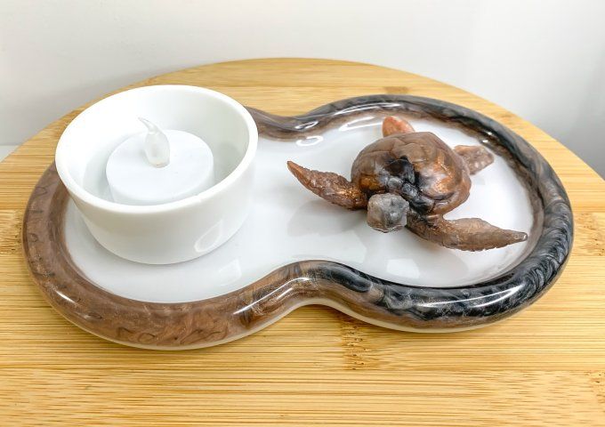 Assortiment blanc et marbré marron cuivre et tortue (3 pièces)