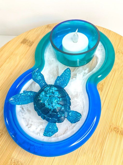 Assortiment double bleu et écume et tortue (3 pièces)
