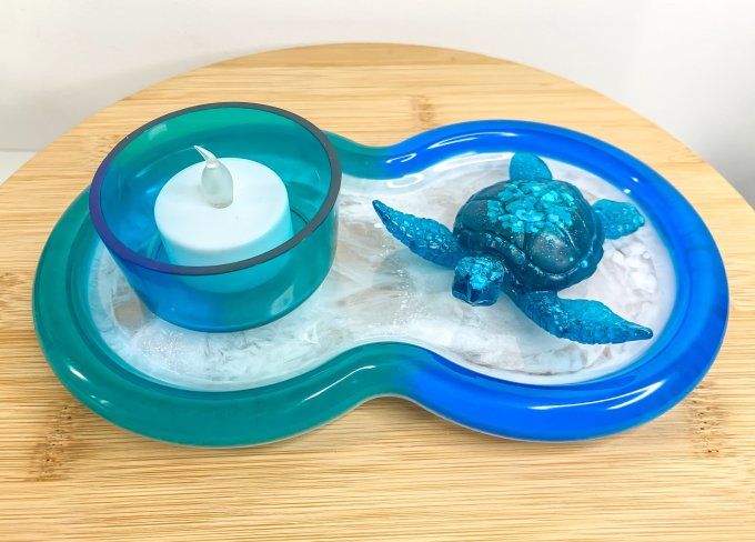 Assortiment double bleu et écume et tortue (3 pièces)
