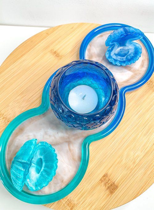 Assortiment océan duo de bleus et marbre (4 pièces)