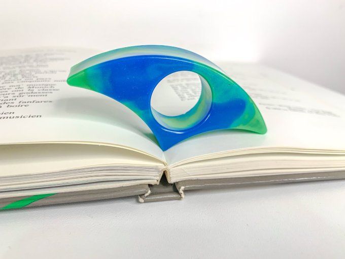 Bague de lecture verte et bleue
