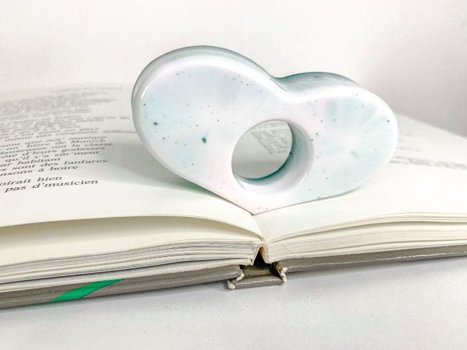 Bague de lecture blanc dos vert