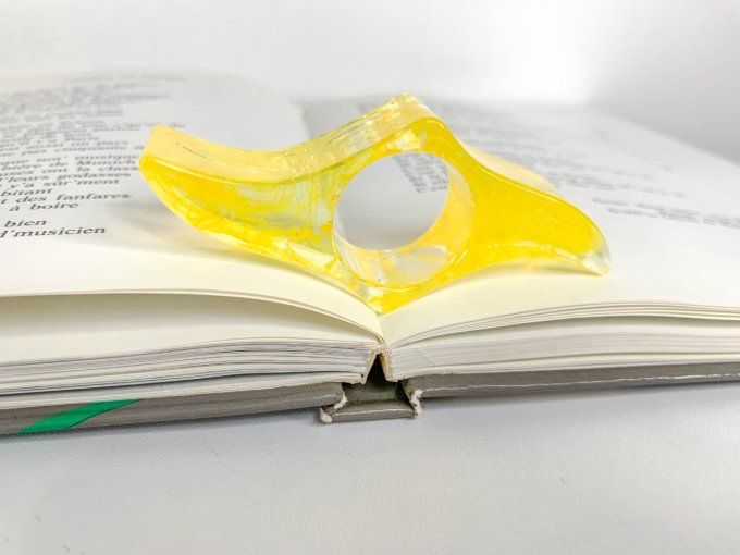 Bague de lecture fumée jaune