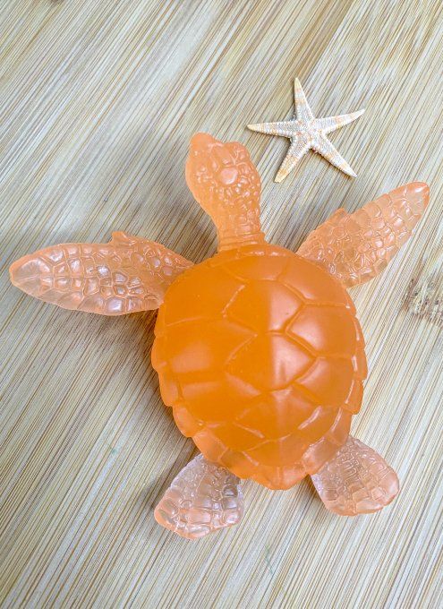Tortue orange translucide 