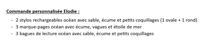 Lot réservé : stylos, marque-pages, bagues lecture