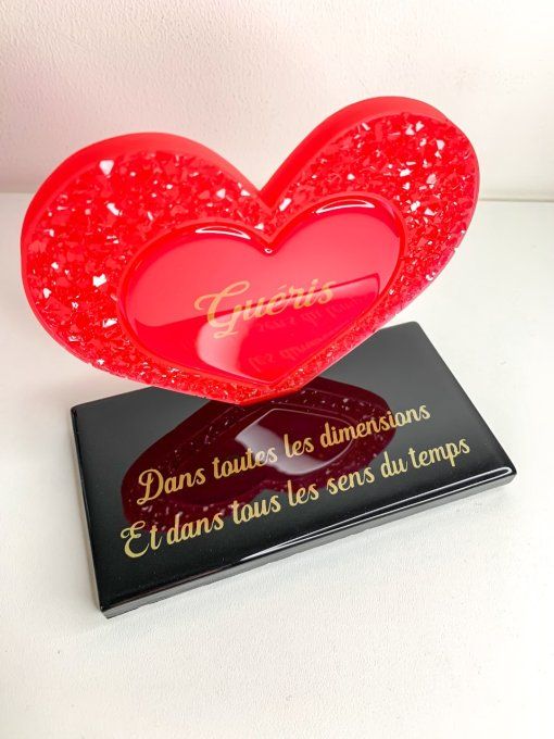 Personnalisez votre cœur diamant sur socle