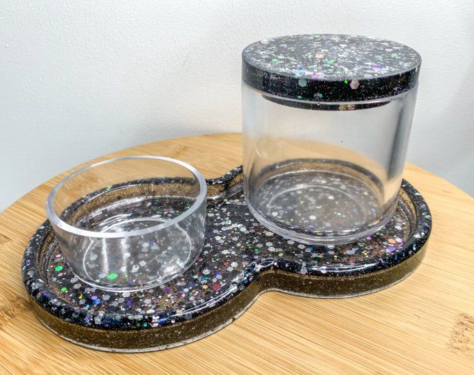 Assortiment lisse transparent et paillettes holographiques (3 pièces)